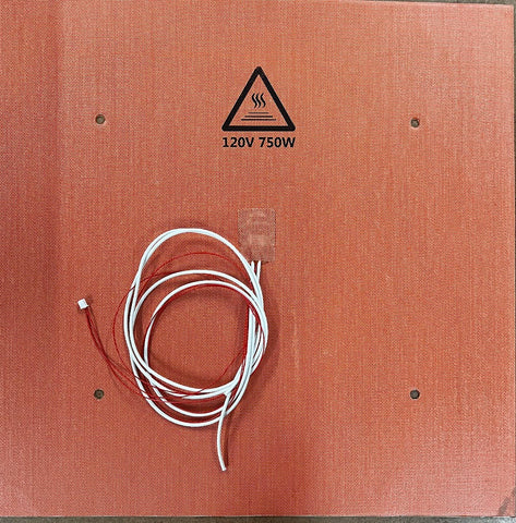 490x490 AC Powered 750 watt heat pad with solid state relay (SSR)