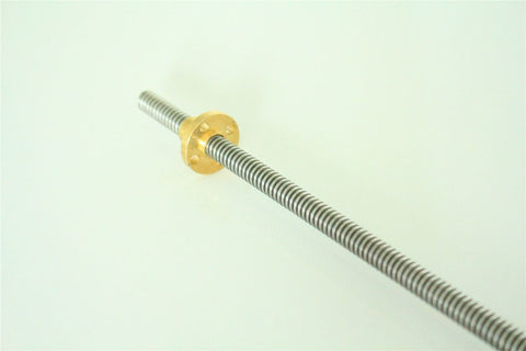 Stock Ender 3 T8-8 Trapezoidal Lead Screw, 2mm pitch, 8mm lead